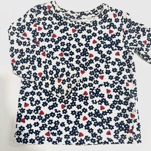 Joe Fresh Kids Long Sleeve Shirt - Black and Red Floral